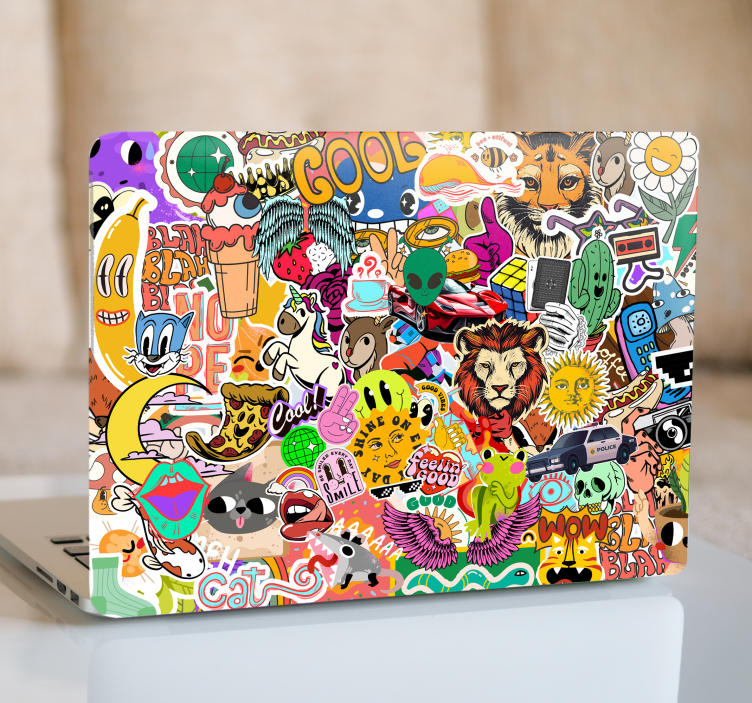 Cool random designs laptop skin - TenStickers