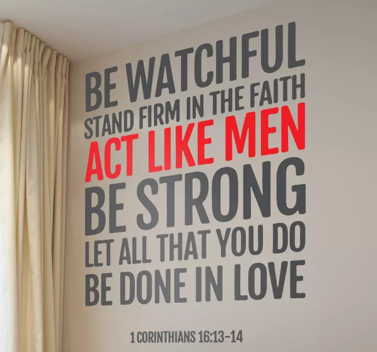 Corinthians Bible Quote Wall Sticker - TenStickers