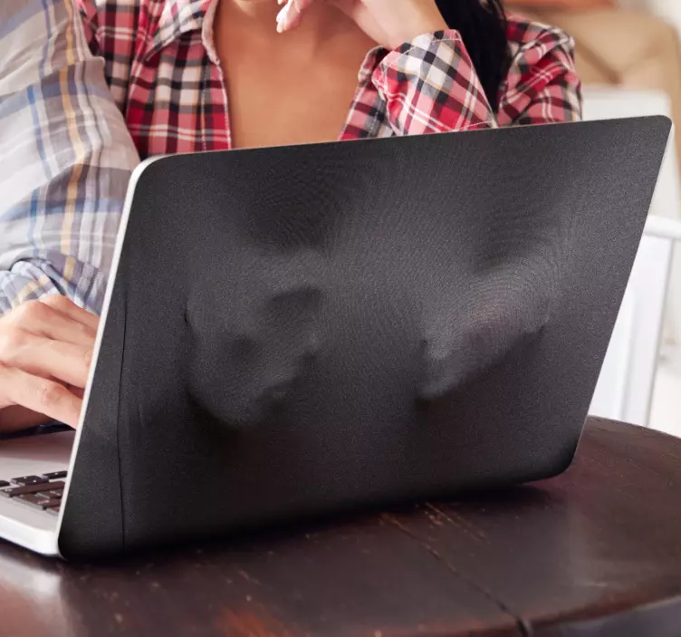 couple on canvas laptop sticker - TenStickers