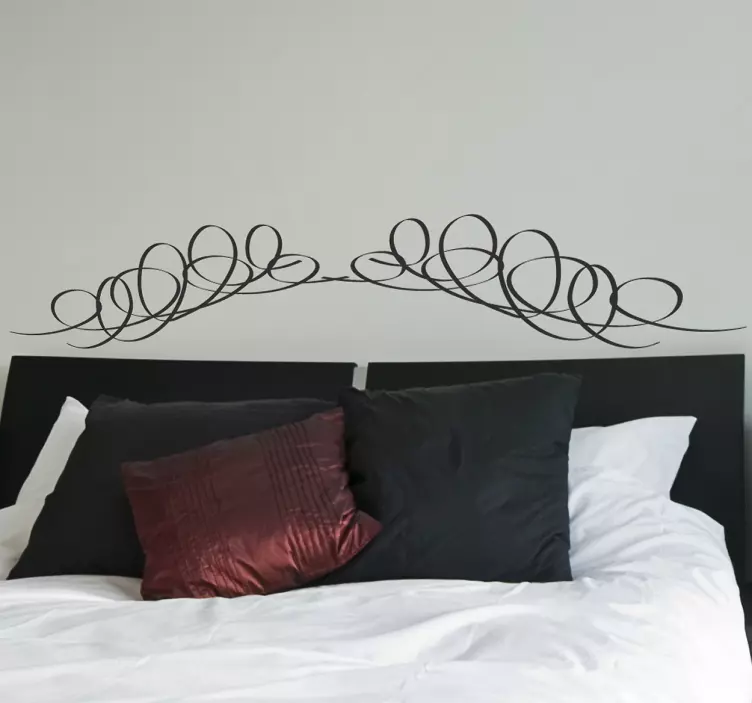 Curly Tape Headboard Decal - TenStickers
