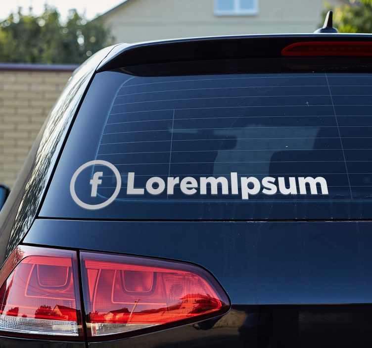 Custom Facebook account car sticker - TenStickers