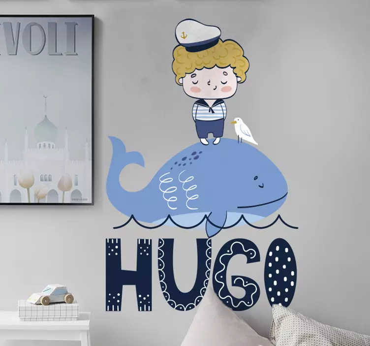 Custom sailor drawing nautical wall sticker - TenStickers