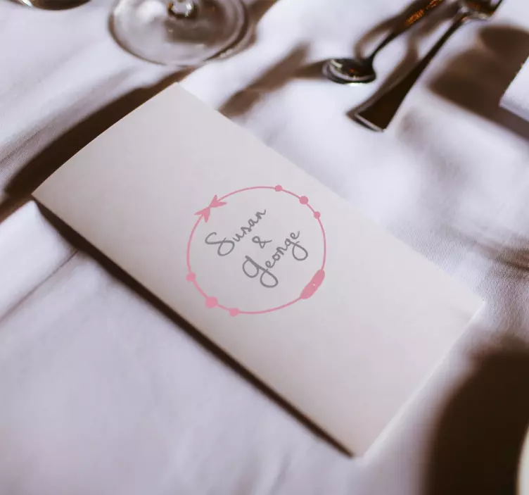 Customisable Name Wedding Sticker - TenStickers