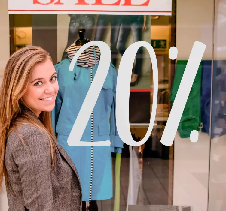 Customisable sales number sale stickers - TenStickers