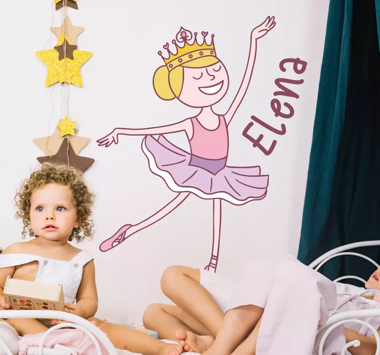 Customizable ballerina dance wall sticker - TenStickers