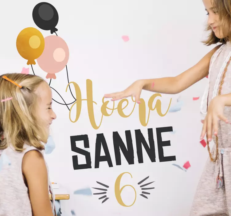 customizable birthday party wall sticker - TenStickers