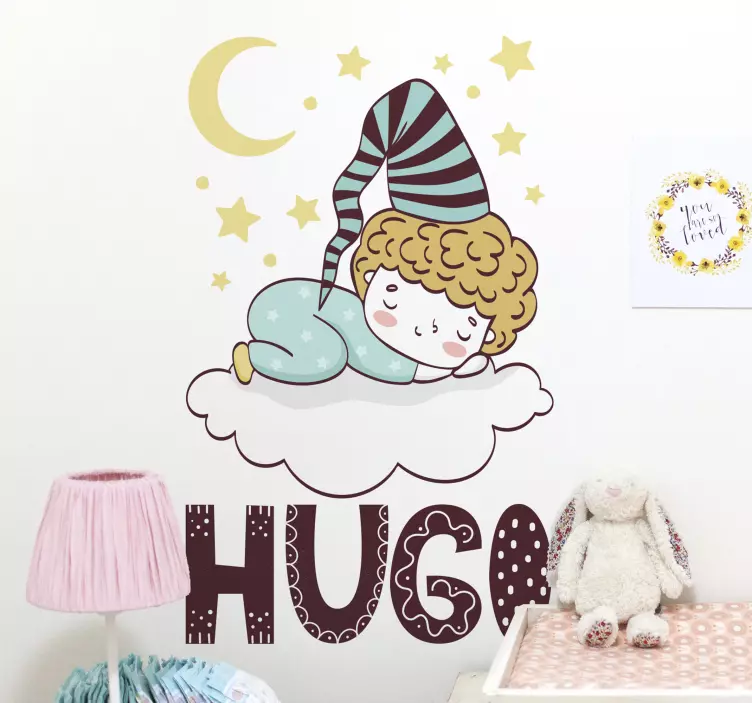 Customizable sleeping child stickers for kid - TenStickers