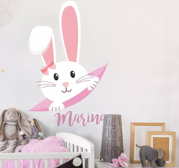 Nursery wall sticker cute bunny design - TenStickers