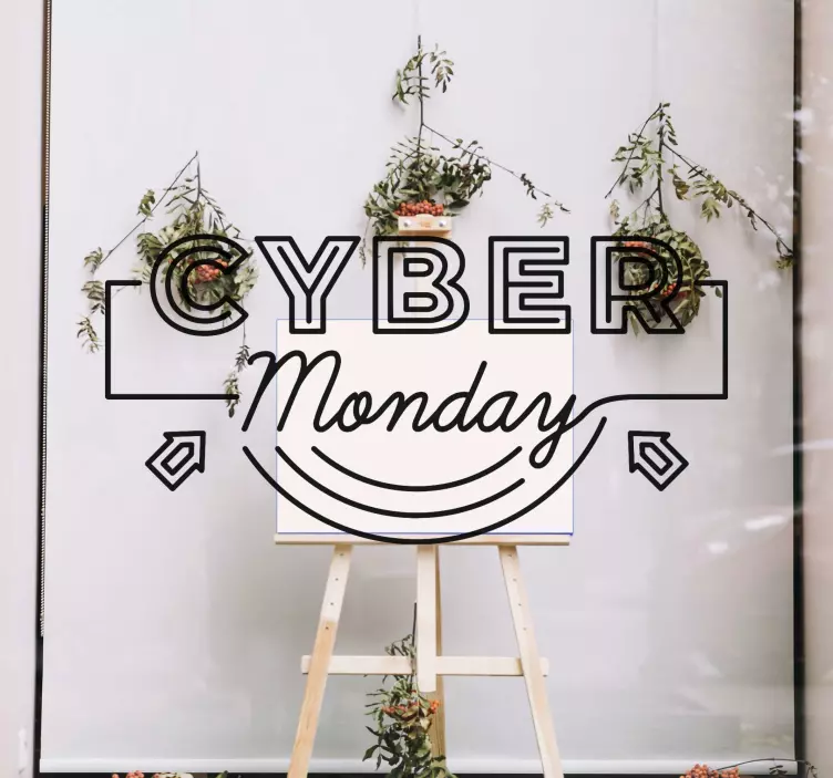 Cyber Monday arrows black friday decal - TenStickers