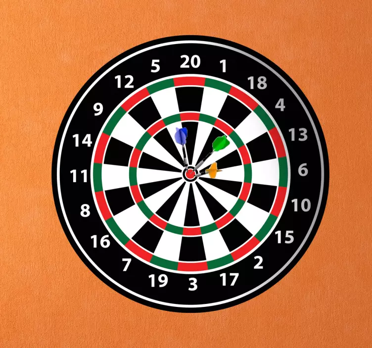 Darts Board wall Sticker - TenStickers