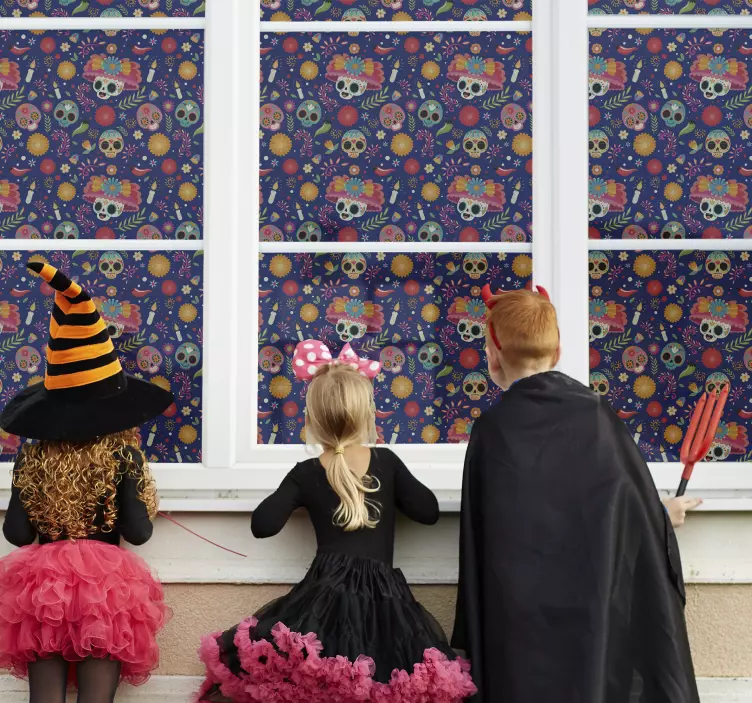 Window decoration for day of the dead  sticker - TenStickers