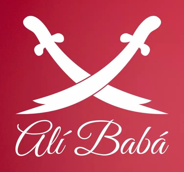 Decorative vinyl swords Ali Baba wall sticker - TenStickers