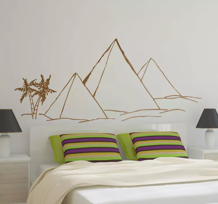 Desert Pyramids Wall Sticker - TenStickers