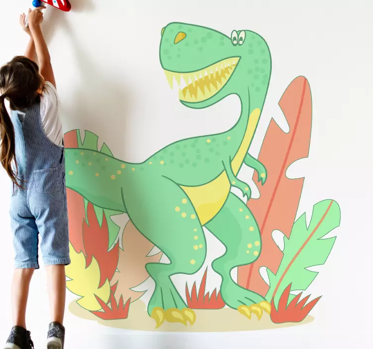Dinosaur wall sticker colorful dinosaur figure - TenStickers