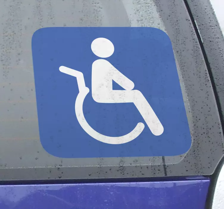 Disabled person sign car sticker - TenStickers