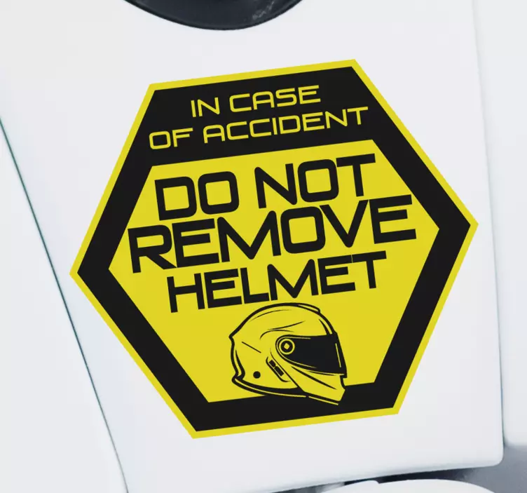 Do not remove helmet Motorbike Sticker - TenStickers