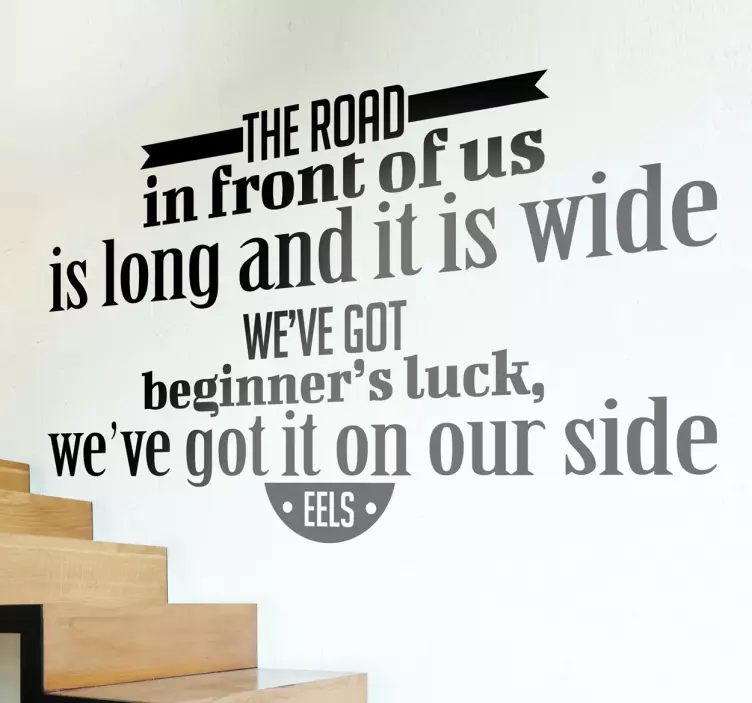 Eels letter song lyric wall sticker - TenStickers