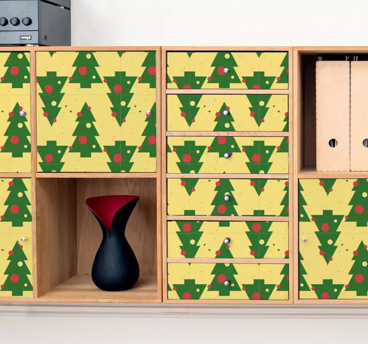 Green and yellow trees furniture sticker - TenStickers