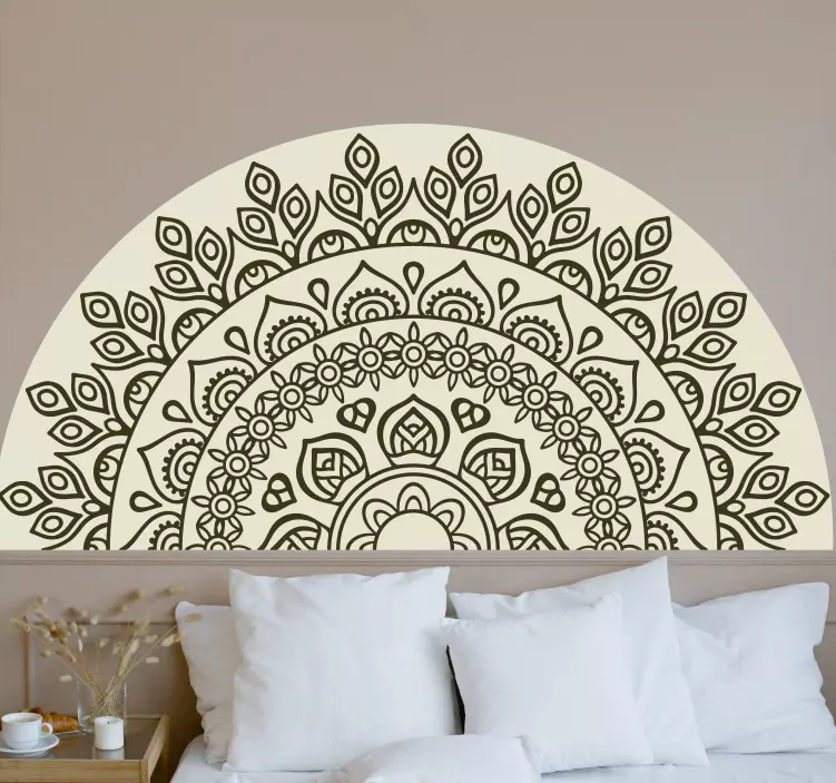 Elegant Mandala Pattern bedroom wall sticker - TenStickers