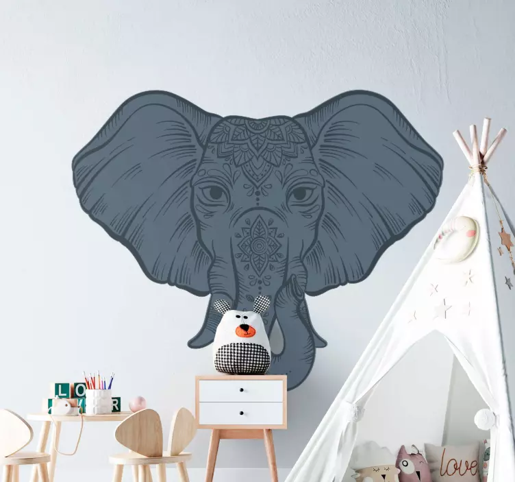 Ethnic mandala ornamental wild animal decal - TenStickers