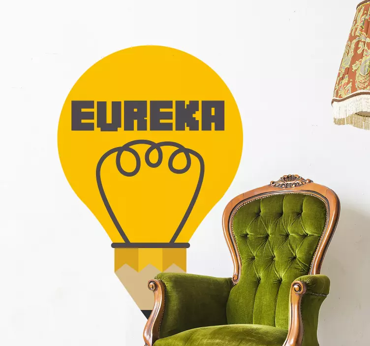 Eureka text wall vinyl sticker - TenStickers