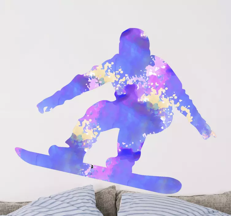 Extreme sports sticker snowboarding movement - TenStickers