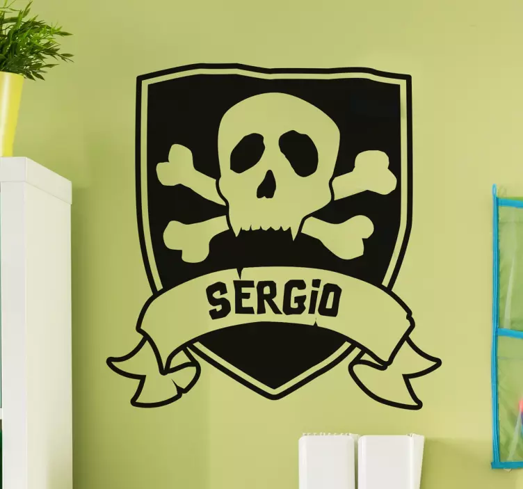 Fabulous customizable pirate wall sticker - TenStickers