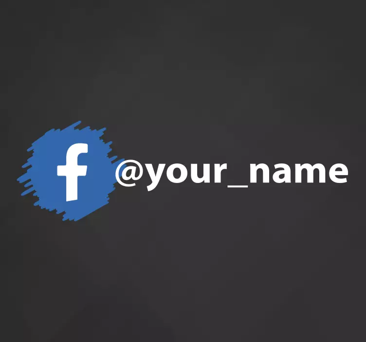 facebook social media logo vinyl sign - TenStickers