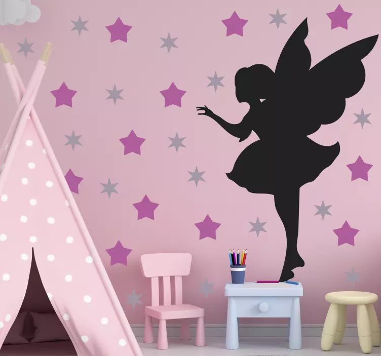 Fairy Silhouette fairytale stickers - TenStickers