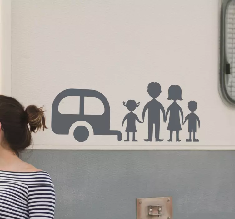 Family caravan wall sticker - TenStickers