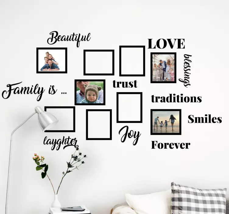 Family concepts canvas wall sticker frame - TenStickers