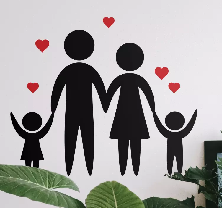 Family love love vinyl sticker - TenStickers