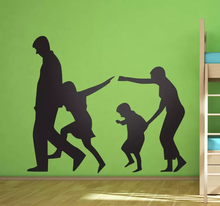 Family Silhouette Wall Sticker - TenStickers