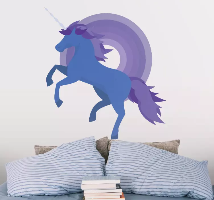 Fantasy unicorn image sticker illustration - TenStickers