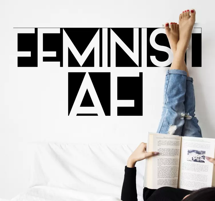 Feminist wall text wall sticker - TenStickers