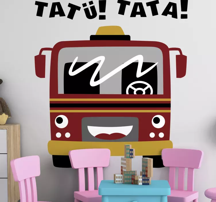 Firefighter Tatü Tata children bedroom sticker - TenStickers
