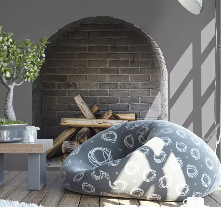 Fireplace modern brick object decal - TenStickers