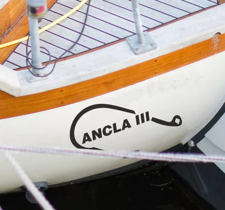 fisherman's hook custom sticker - TenStickers