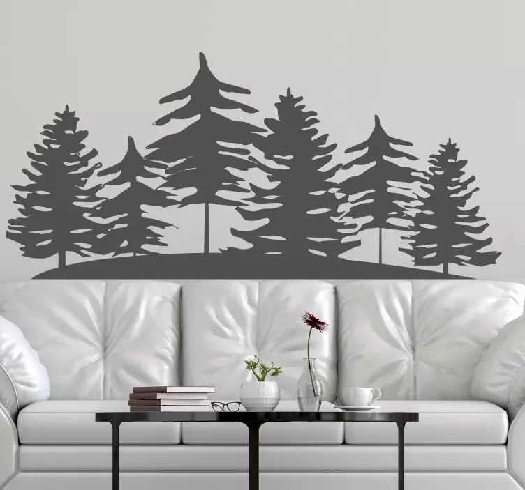 Five autumn trees tree wall sticker - TenStickers