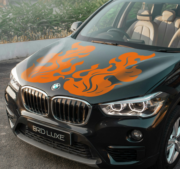 Flames for hood car sticker - TenStickers