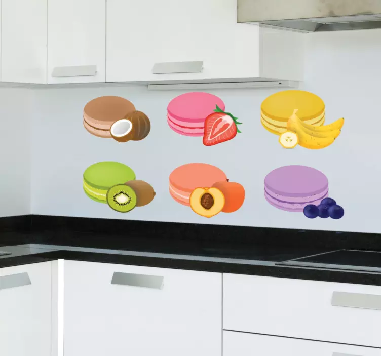Flavoured Macaroons Sticker - TenStickers