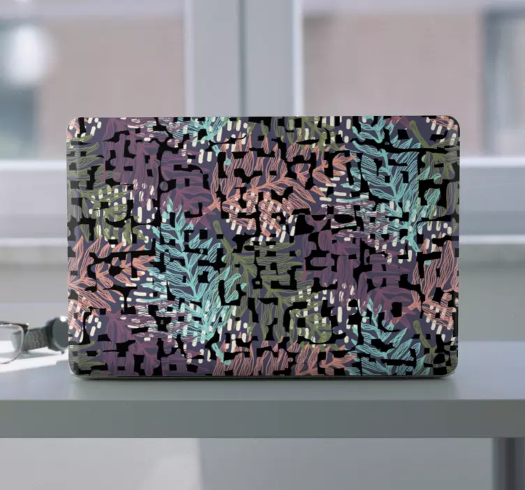 Floral Abstract Motif laptop skin - TenStickers