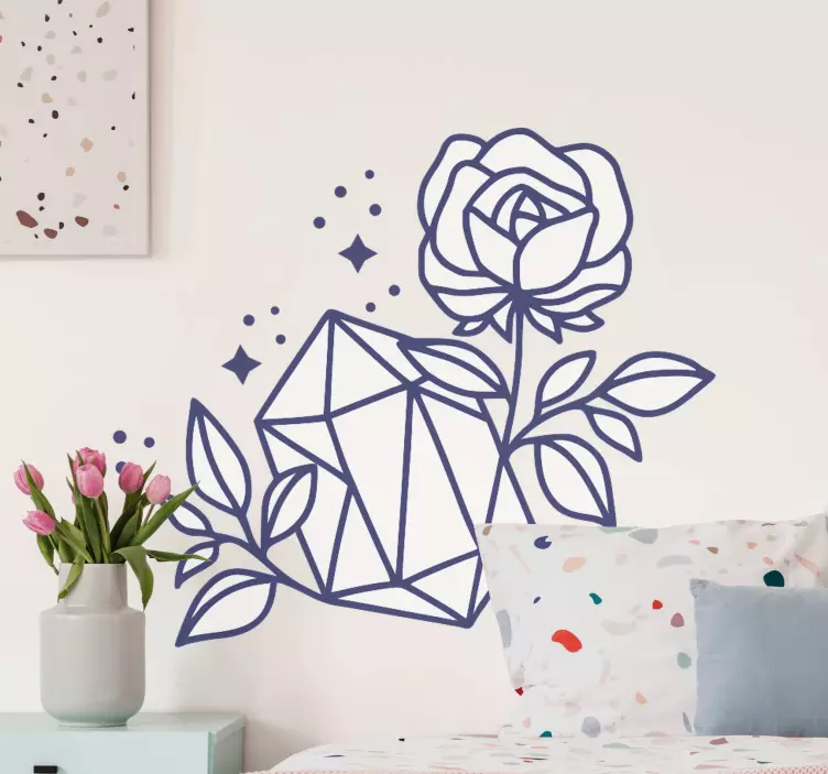 Floral galaxy space wall sticker - TenStickers