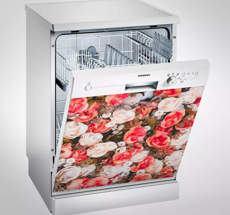 Flowers Dishwasher Sticker - TenStickers