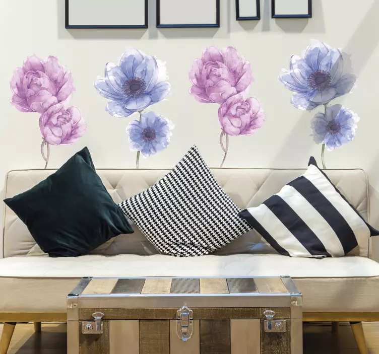 Flowers flower wall decal - TenStickers