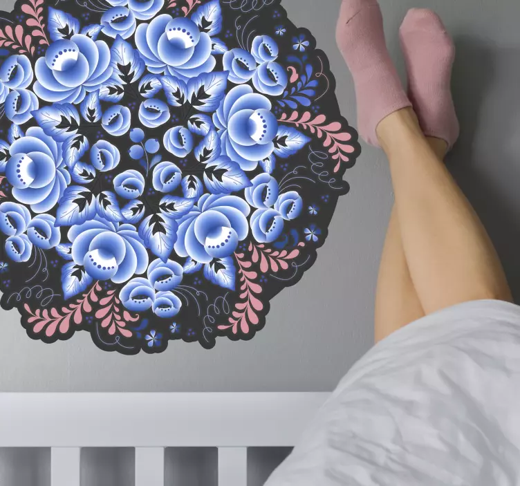 Flowers folk  House Sticker - TenStickers