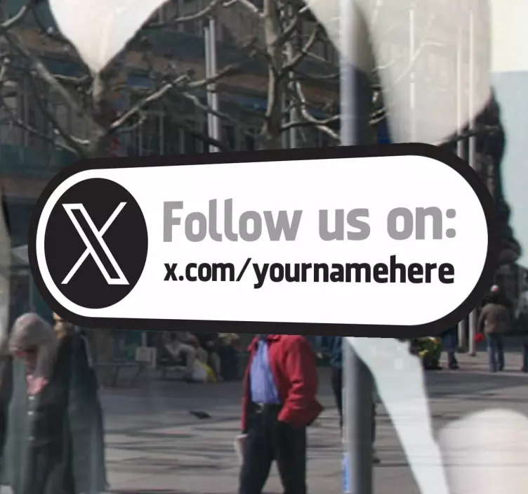 Follow Us On Twitter Window Sticker - TenStickers