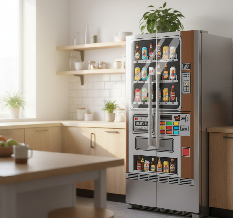 Fridge sticker beer dispenser - TenStickers