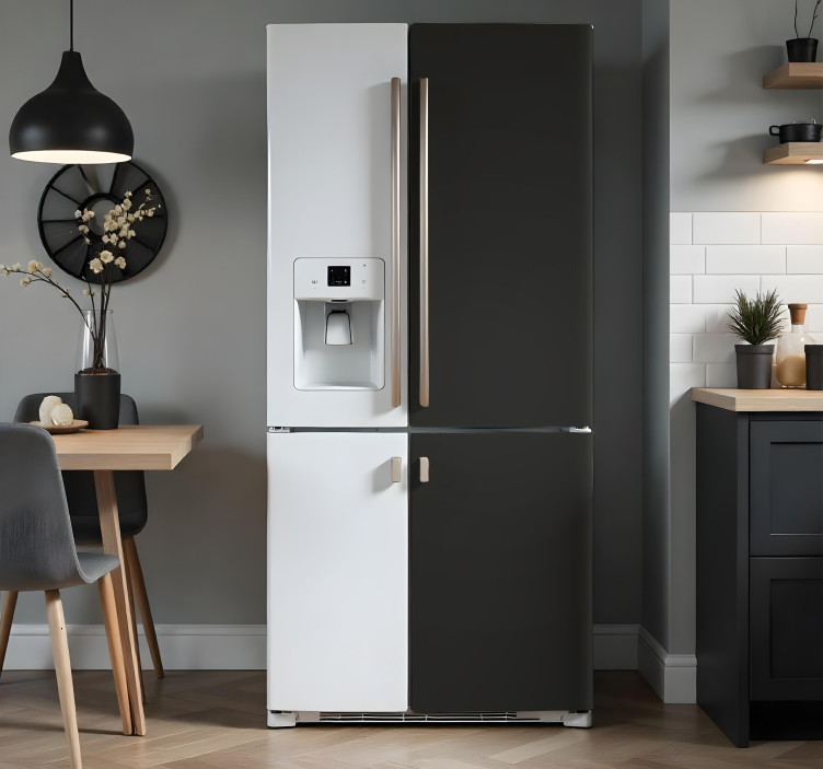 Full black fridge sticker - TenStickers