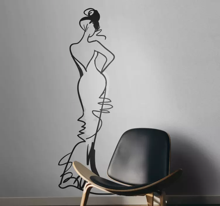 Full Body Female Wall Sticker - TenStickers